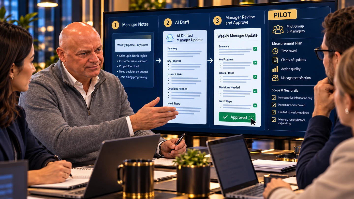 Illustration: Pilot one AI workflow. My avatar demonstrates the article’s AI lesson.