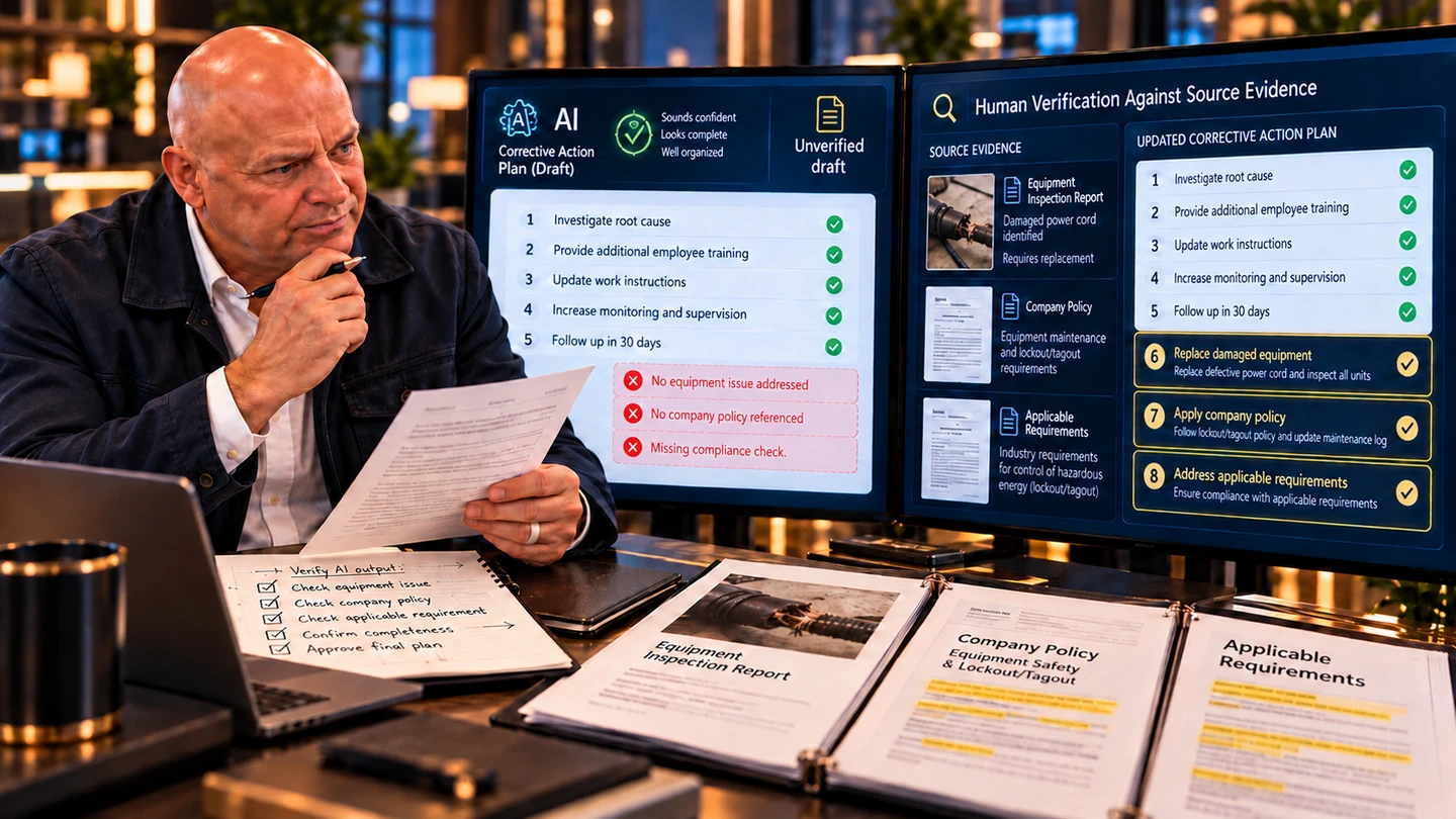 Illustration: Verify a polished AI answer. My avatar demonstrates the article’s AI lesson.