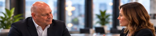 Illustrative scene of Max in executive leadership